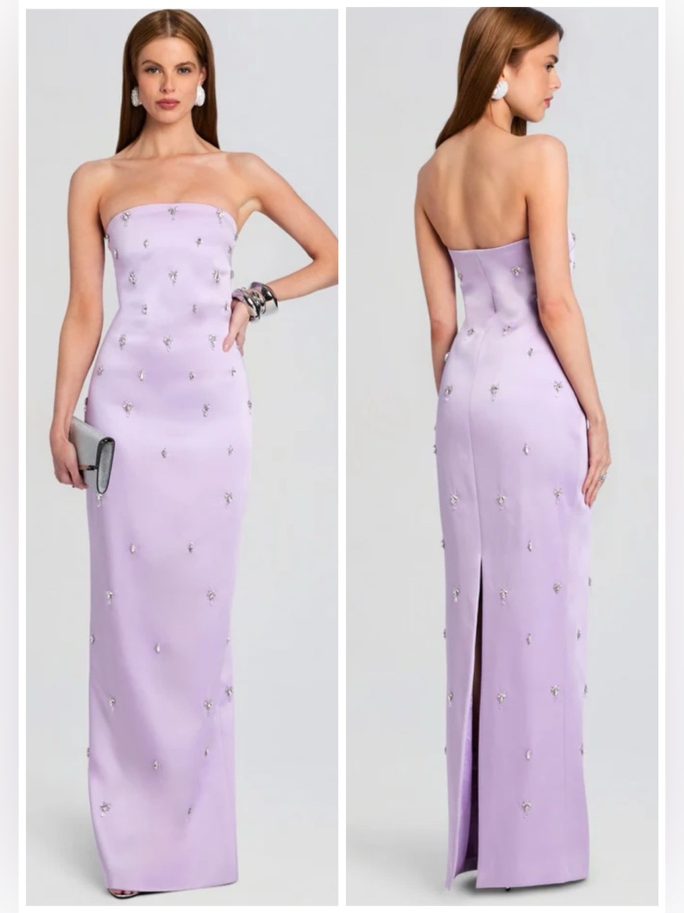 RETROFETE KEZIAH EMBELLISHED
DRESS GOWN MAXI in Purple Lavande SZ M NWT